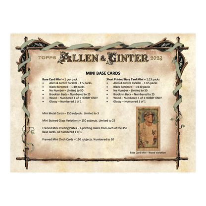 2023 Topps Allen &amp; Ginter Baseball Hobby 12 Box Case