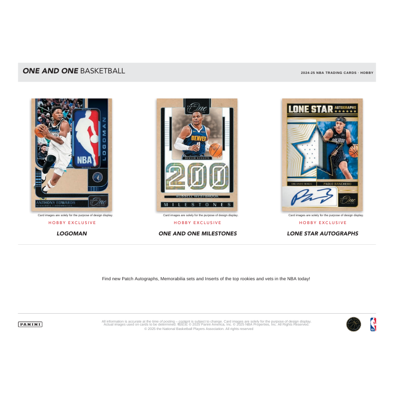 2024/25 Panini One &amp; One Basketball Hobby 10 Box Case