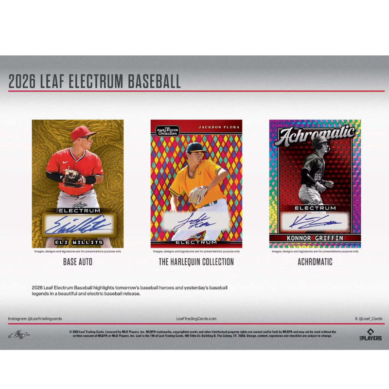 2026 Leaf Electrum Baseball Hobby 10 Box Case